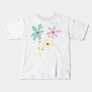 Soft pastel flowers Kids T-Shirt